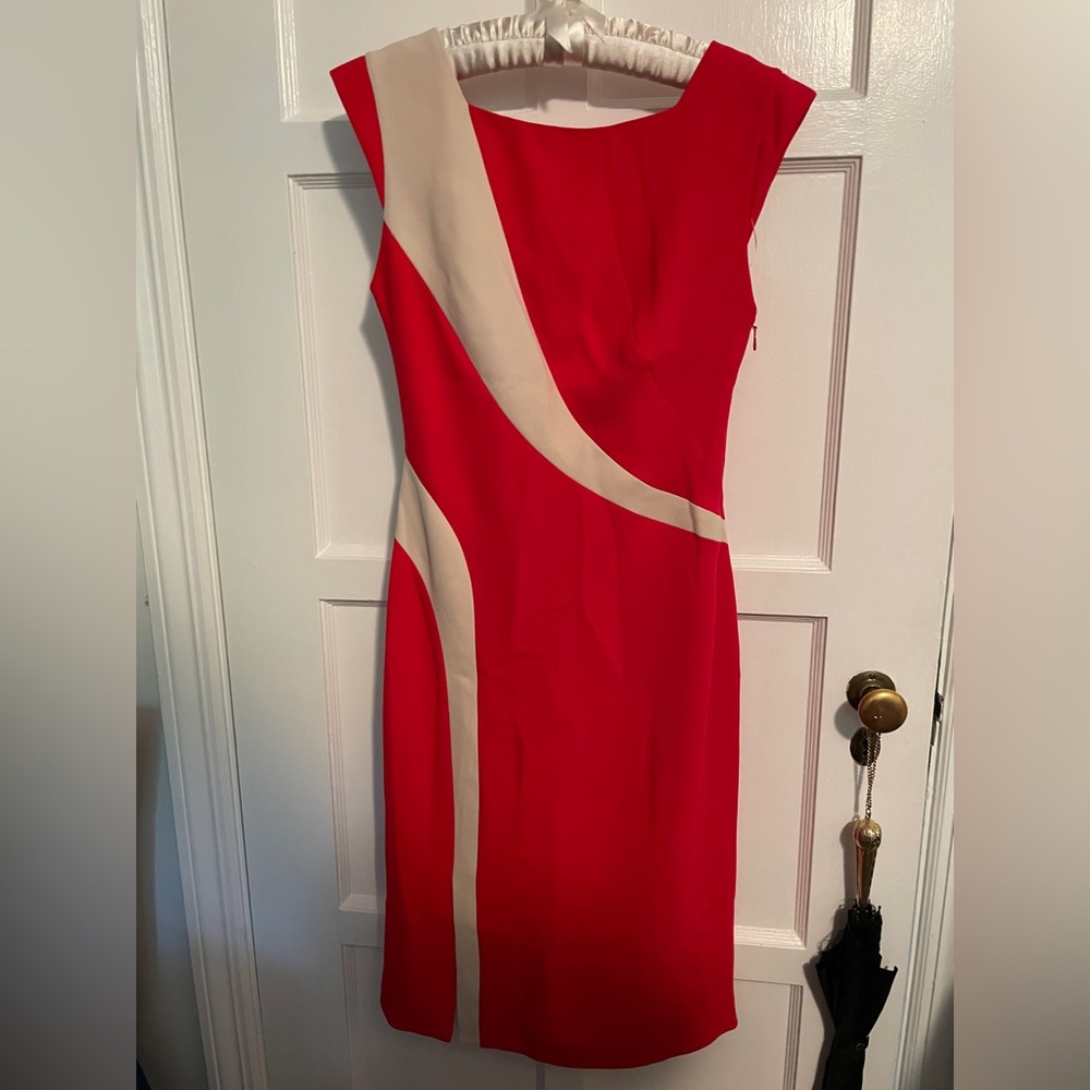 Rachel Roy Sheath Dress - NEW w/ tags modern red and cream color block sheath 2